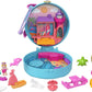 Mattel Polly Pocket Delfinstrand Schatulle mit 2 Puppen und 5 Überraschungen
