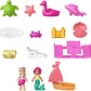 Mattel Polly Pocket Delfinstrand Schatulle mit 2 Puppen und 5 Überraschungen