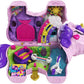 Mattel Polly Pocket Einhorn-Party Spielset, Polly und Lila Puppe und über 25 Überraschungen