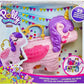 Mattel Polly Pocket Einhorn-Party Spielset, Polly und Lila Puppe und über 25 Überraschungen
