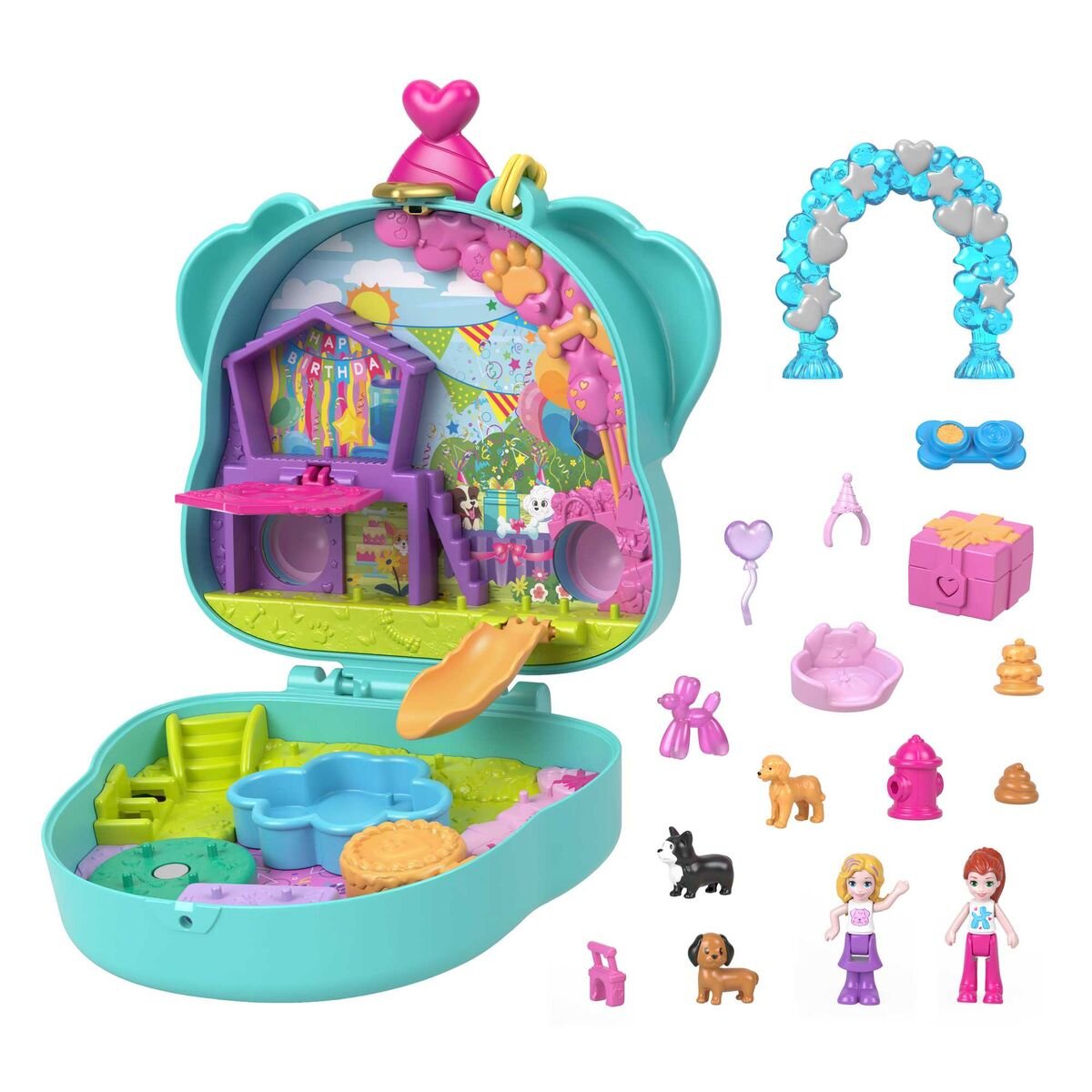 Mattel Polly Pocket Hunde-Party Schatulle