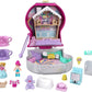 Mattel Polly Pocket Kaugummiautomat Schatulle mit 2 Puppen und 5 Überraschungen