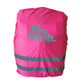 McNeill Regenhaube mit reflektierendem Logo + Doppelstreifen pink