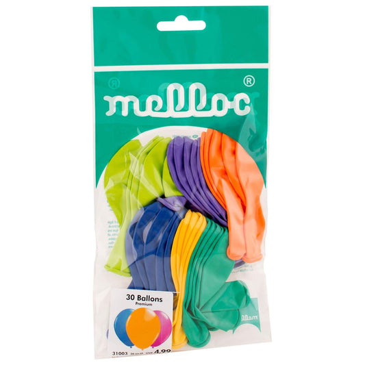 Melloc 30 bunte Ballons, 26 cm