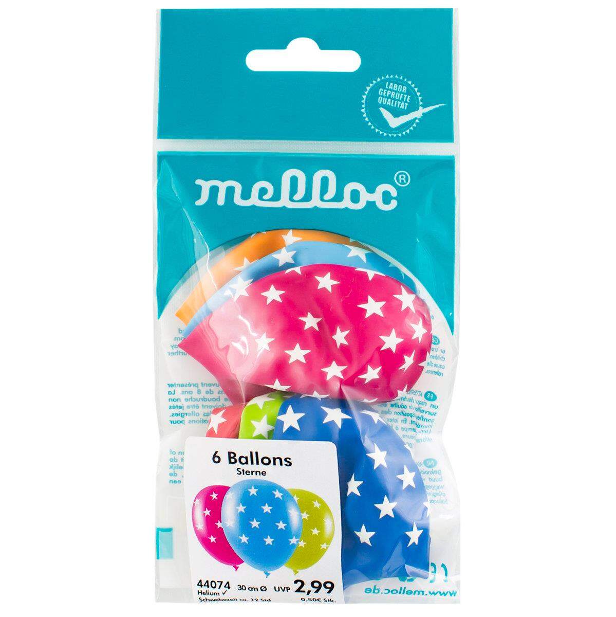 Melloc 6 Ballons Sterne