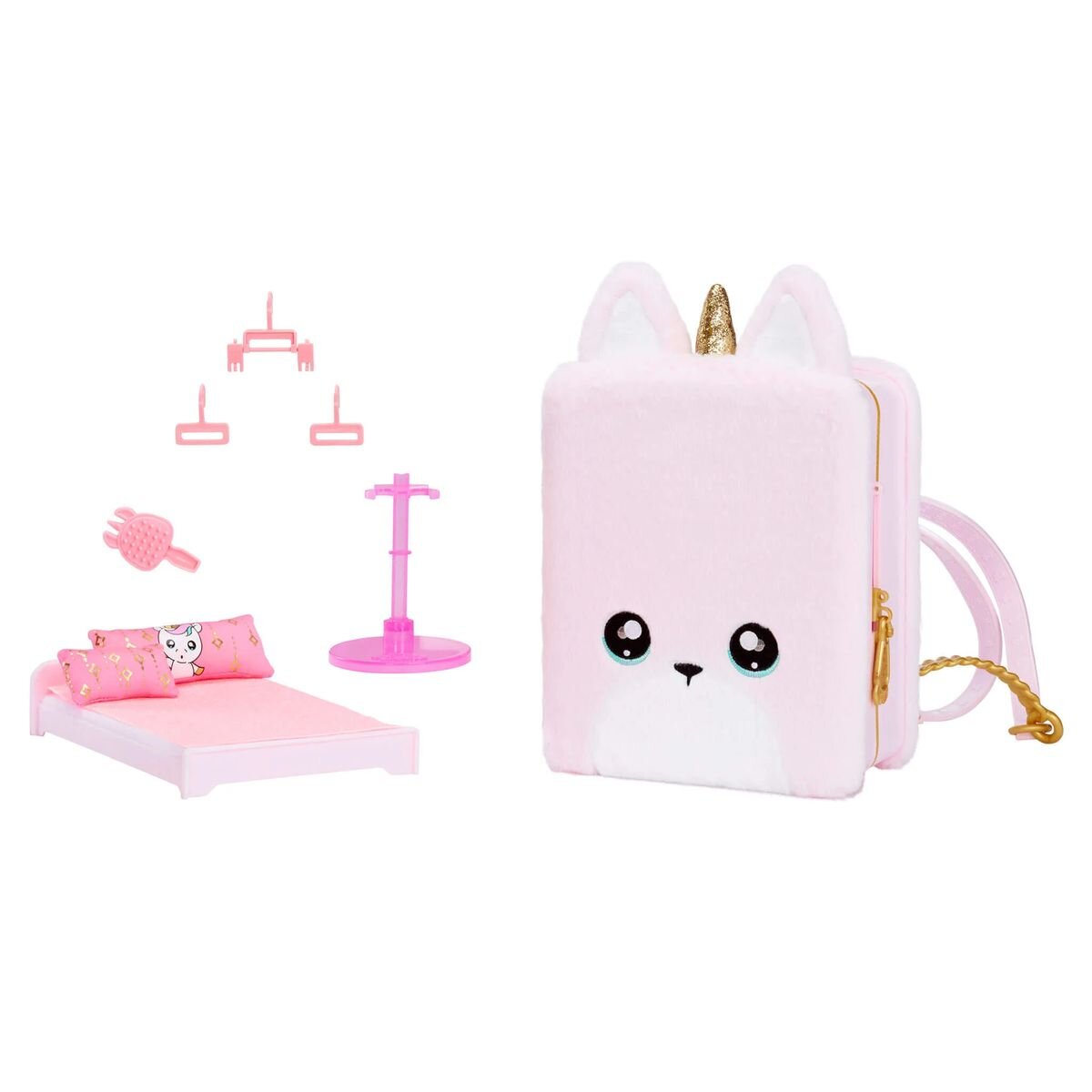 MGA Entertainment Na! Na! Na! Surprise 3-in-1 Backpack Bedroom Unicorn Playset- Britney Sparkles