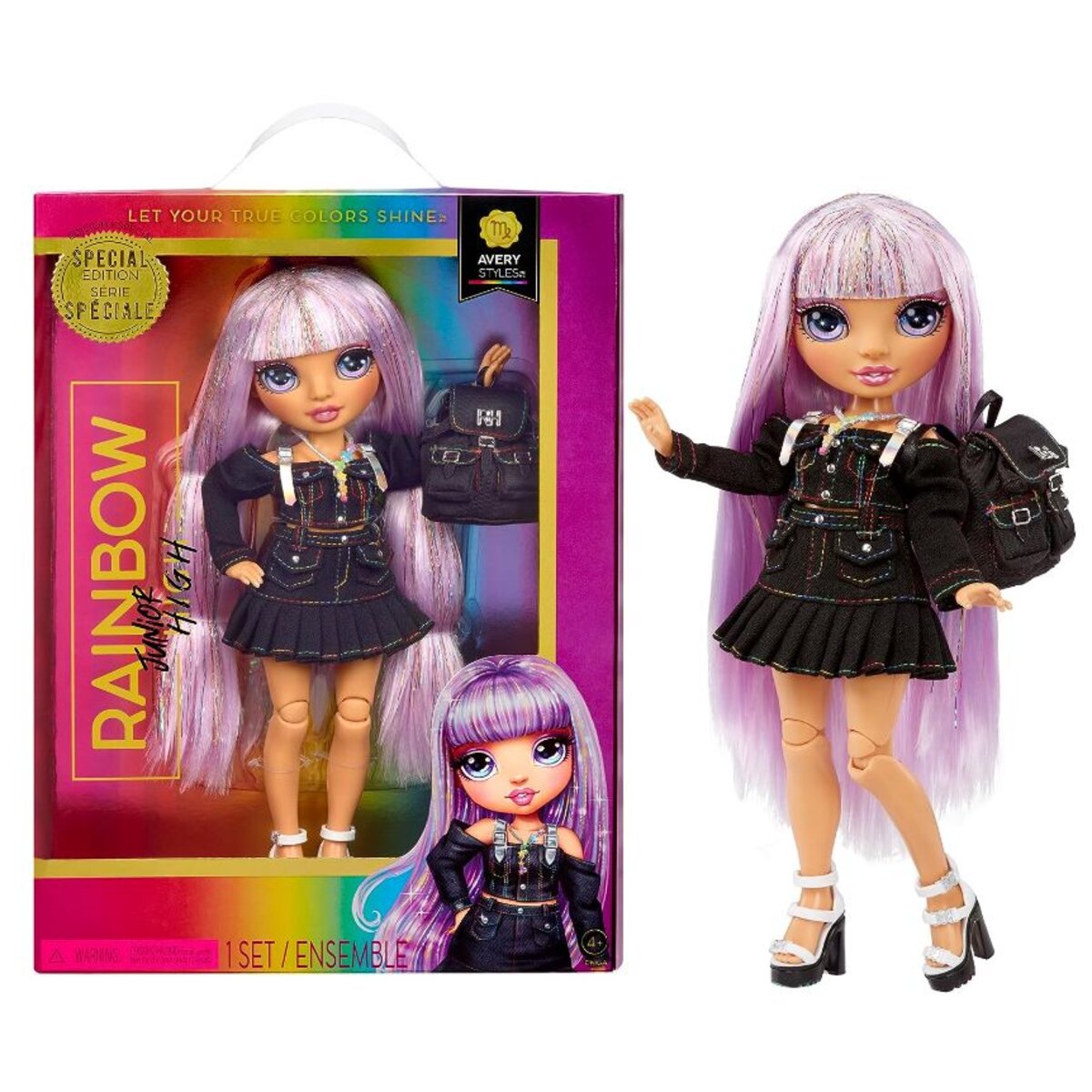 MGA Entertainment Rainbow High Junior High Special Edition Doll- Avery Styles (Rainbow)