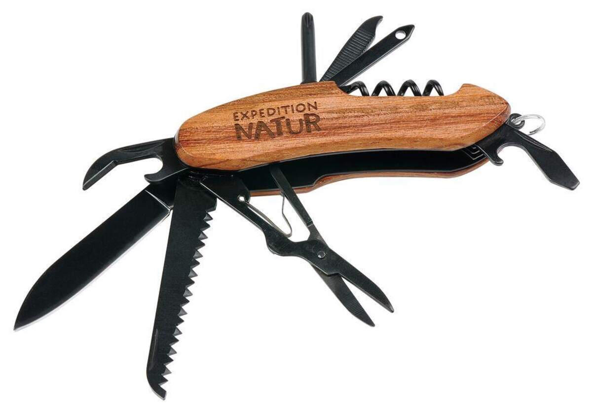 moses. Expedition Natur Outdoor-Taschenmesser mit Holzgriff