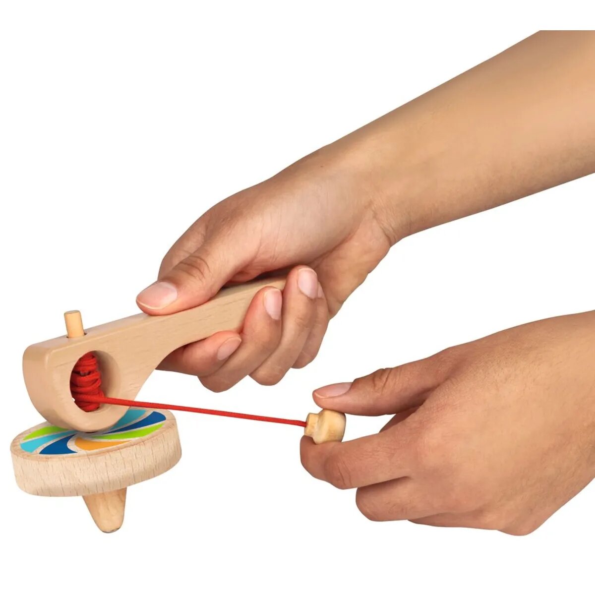 moses. PhänoMINT Abziehkreisel mit Schnur, 1 Stück, 4-fach sortiert