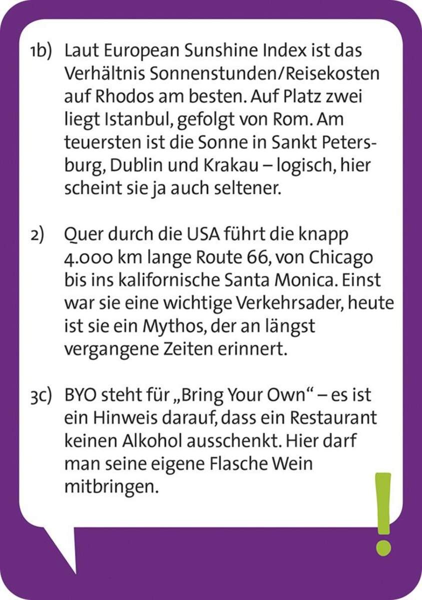 moses. Pocket Quiz Globetrotter