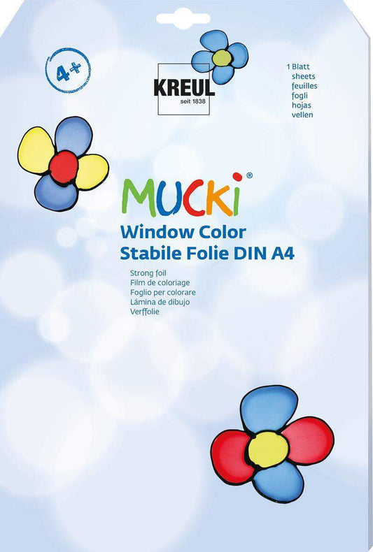 MUCKI Window Color Stabile Folie 1 Blatt DIN A4