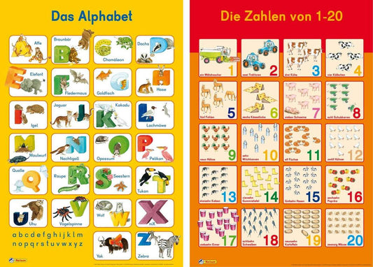 Nelson Mein Lernposter 2er Set Alphabet / Zahlen