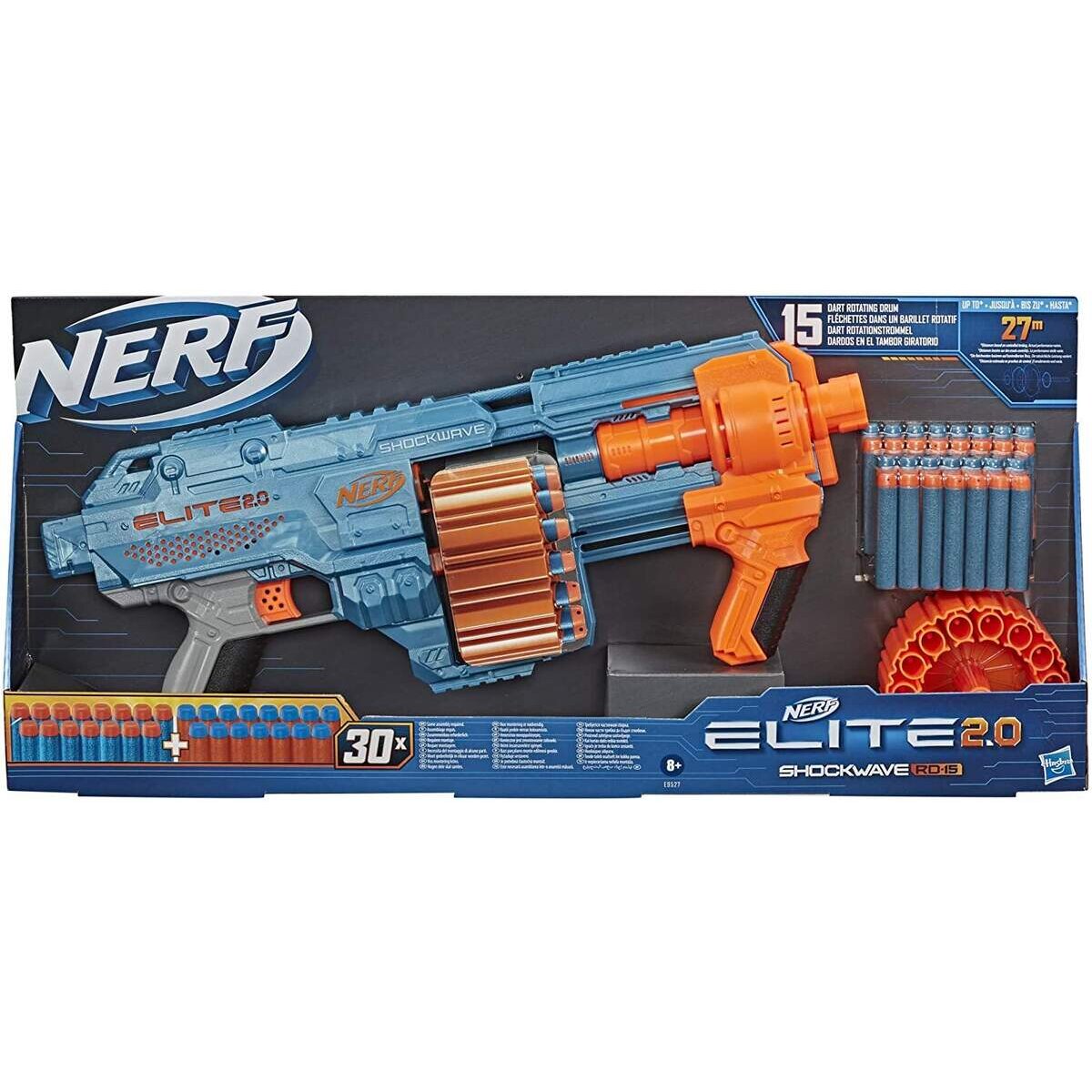 Nerf Elite 2.0 Shockwave RD-15 Blaster inklusive 30 Darts