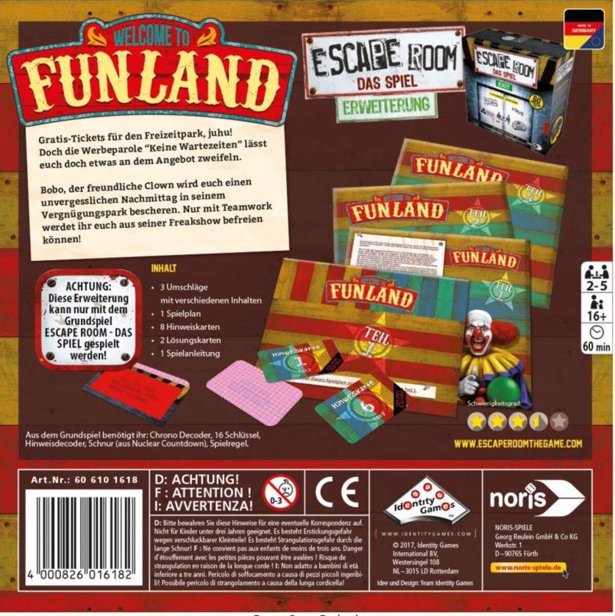 Noris Spiele Escape Room Erweiterung Funland