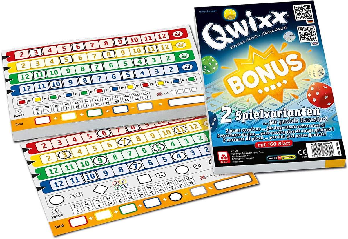 Nürnberger Spielkarten QWIXX – BONUS – Zusatzblöcke (2er)