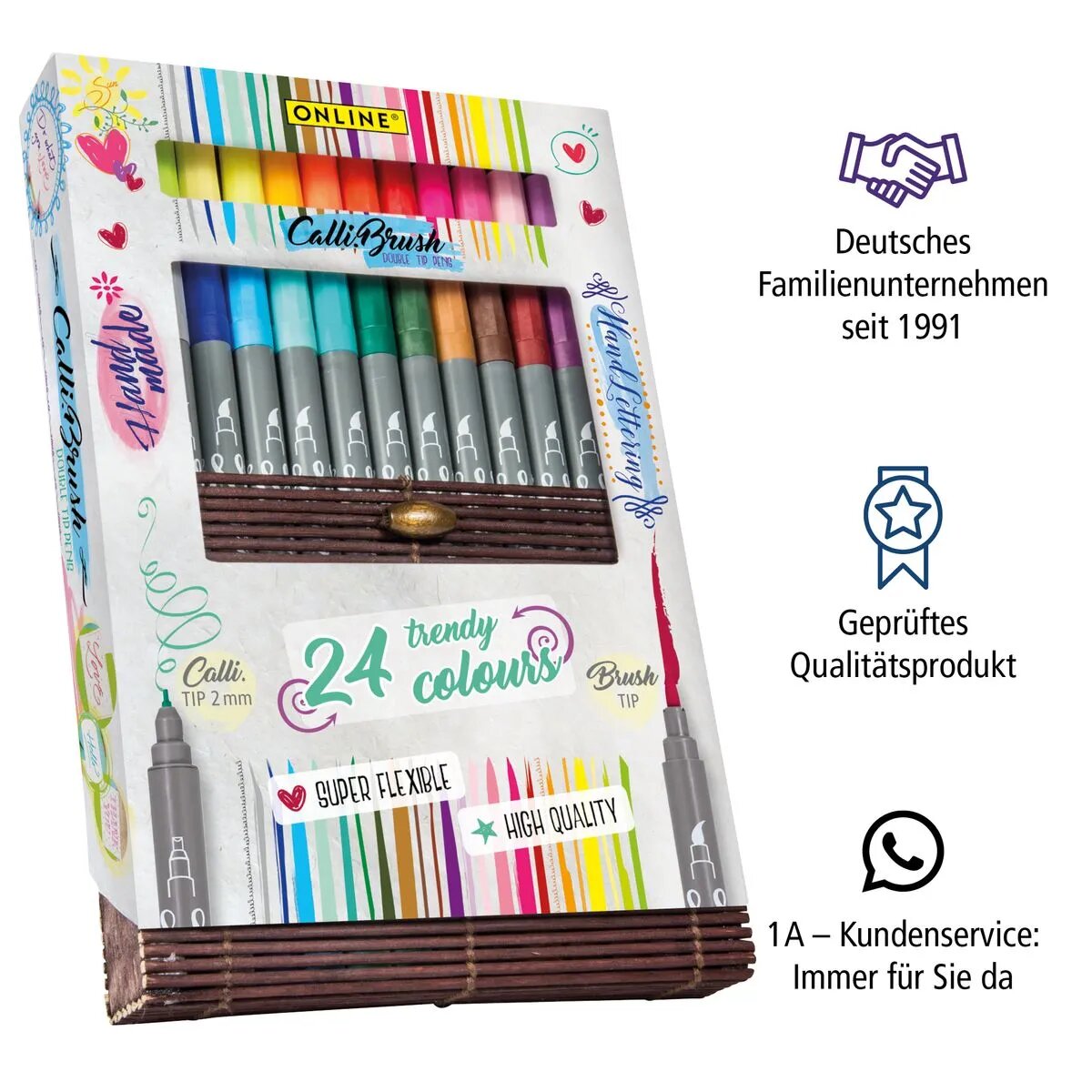 ONLINE Calli.Brush - Brush Pen Set mit 24 Farben