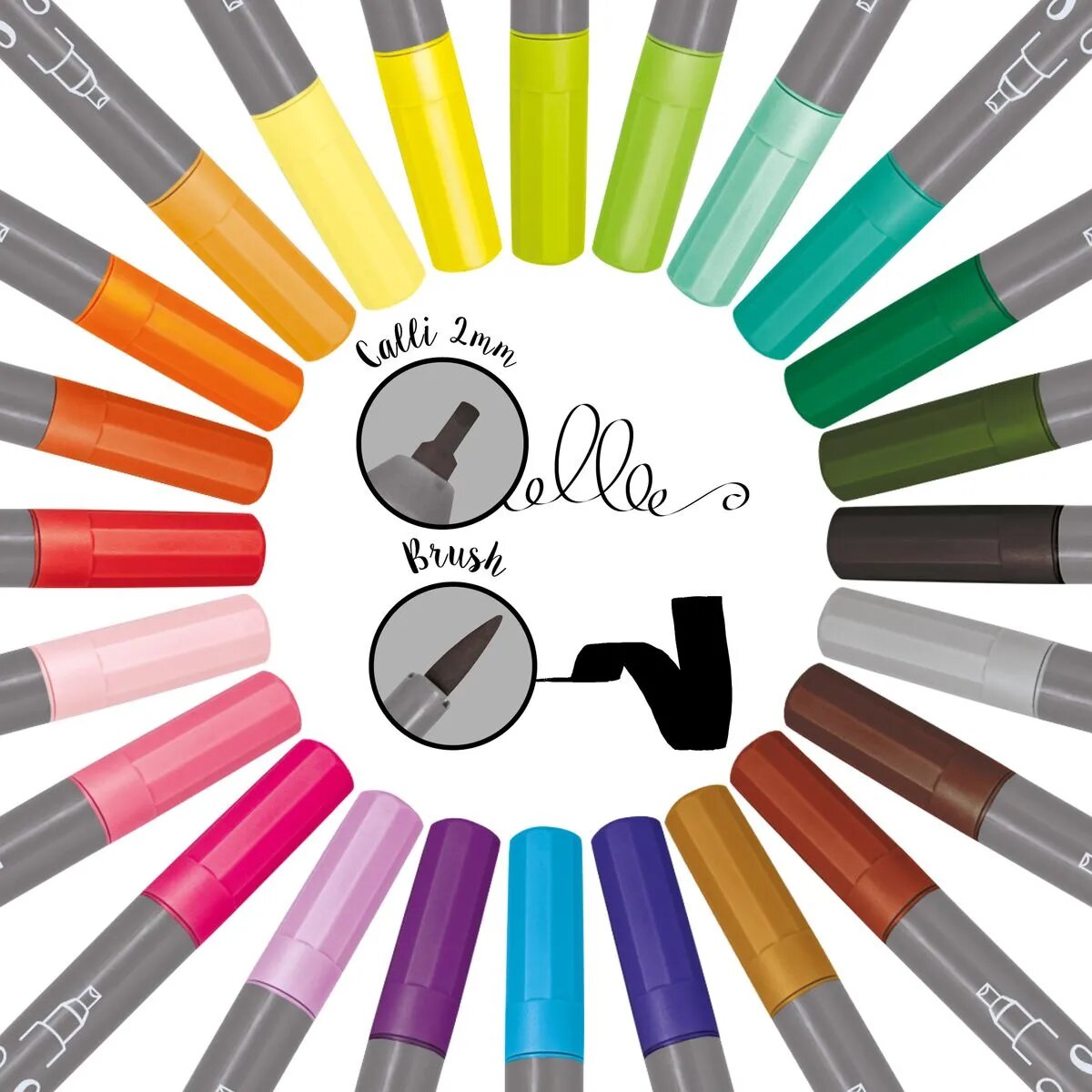 ONLINE Calli.Brush - Brush Pen Set mit 24 Farben