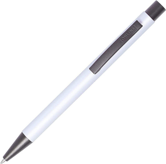 ONLINE Kugelschreiber Soft Metal, Pure White mit Softtouch Feeling