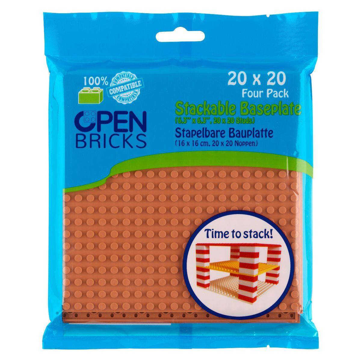 Open Bricks Baseplate 20x20 light brown 4