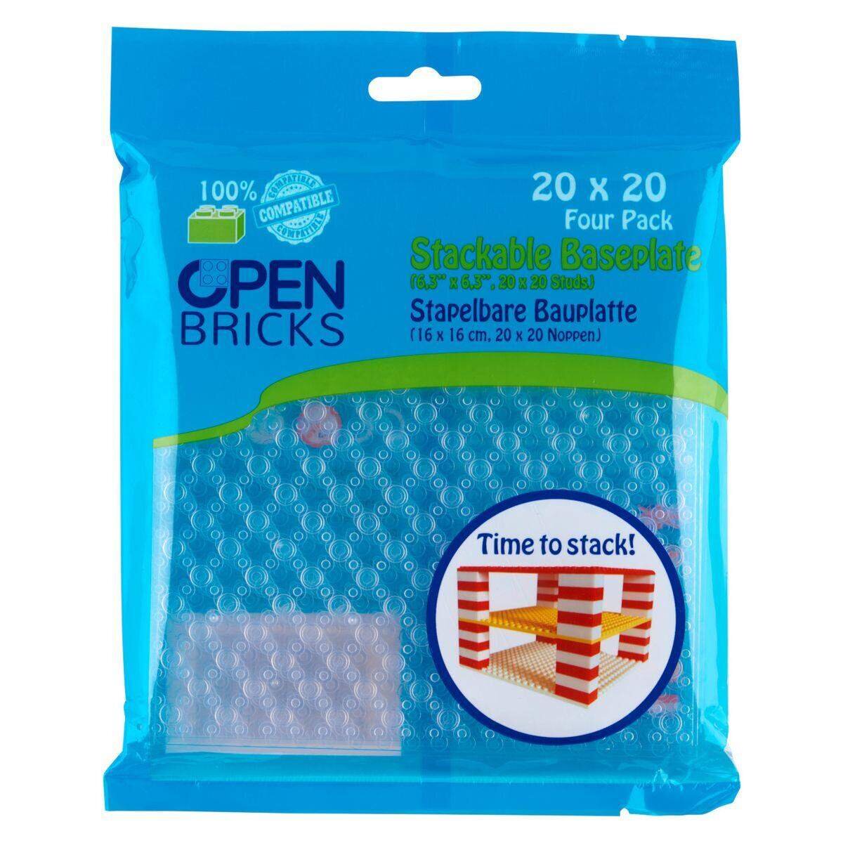 Open Bricks Baseplate 20x20 transparent clear 4