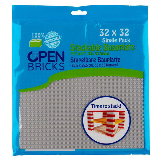 Open Bricks Baseplate 32x32 light grey 1