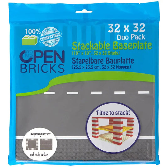 Open Bricks Stapelbare Bauplatte, 25,5 x 25,5 cm
