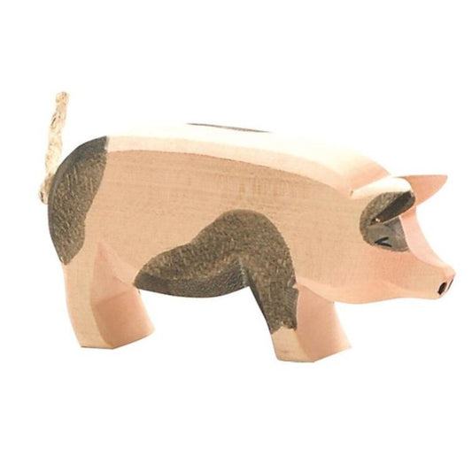 Ostheimer Schwein gefleckt Kopf hoch