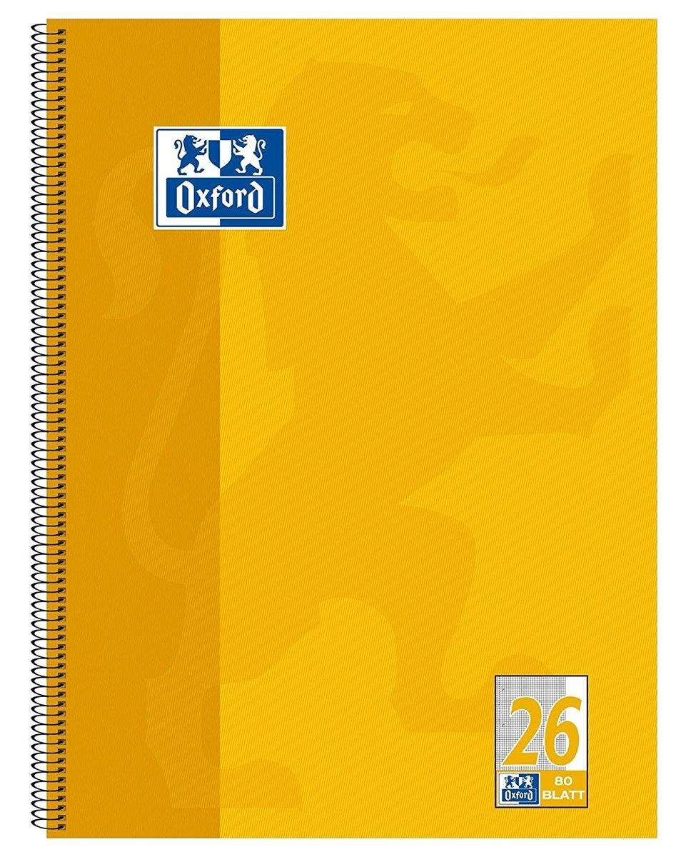 Oxford Collegeblock A4, 80 Blatt, gelocht, Lineatur 26