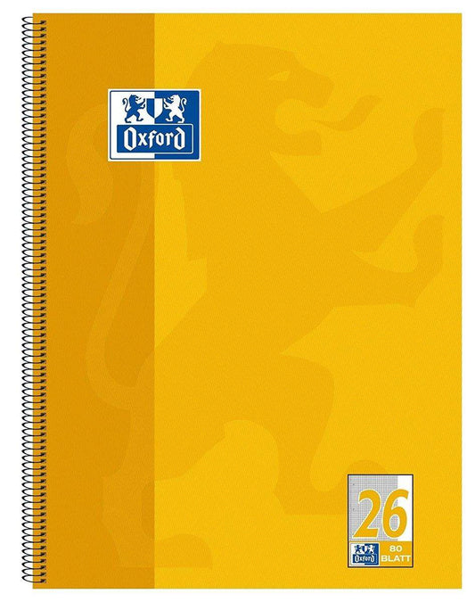 Oxford Collegeblock A4, 80 Blatt, gelocht, Lineatur 26