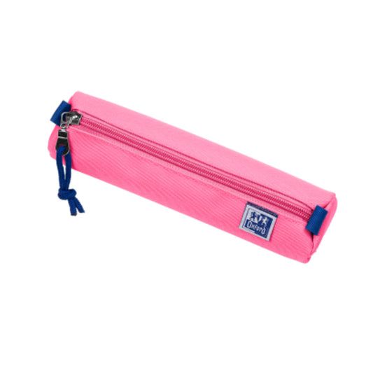 Oxford Federmäppchen rund klein rosa - mit Gummiband