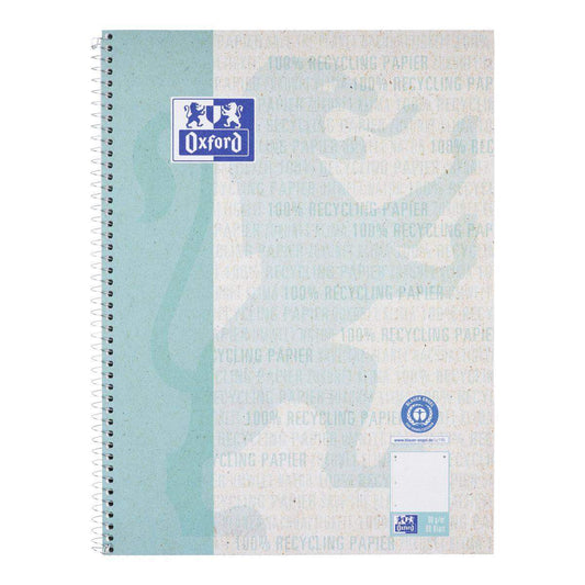 Oxford Recycling Collegeblock A4+ (220 x 295 mm), 80 Blatt, dotted, 90 g/m², 4fach gelocht