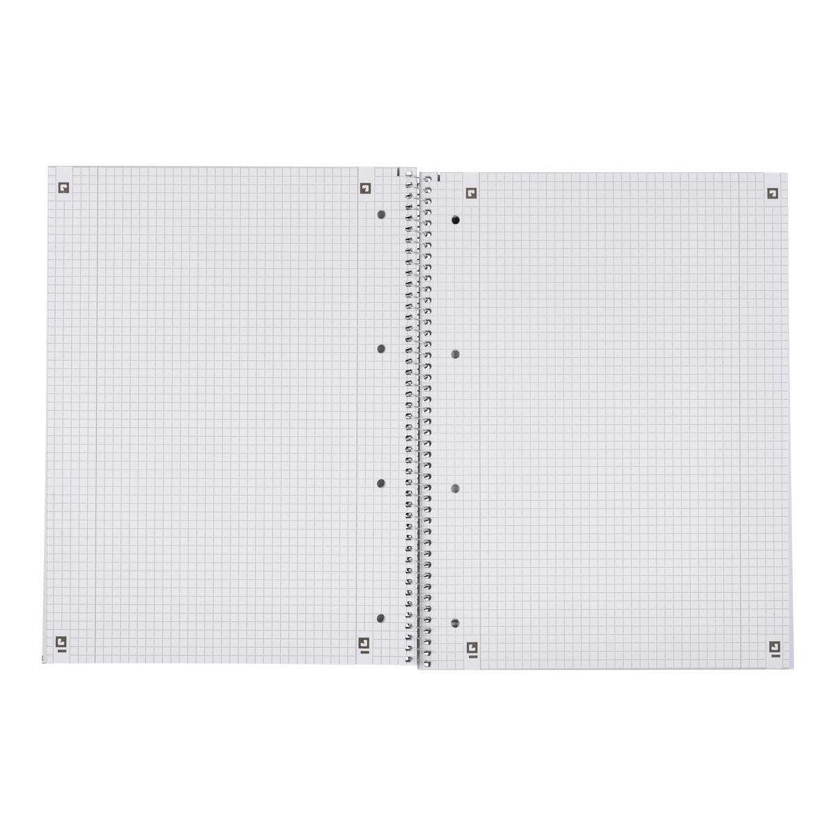 Oxford Recycling Collegeblock A4+, 80 Blatt, kariert mit Doppelrand, 90 g/m², 4fach gelocht