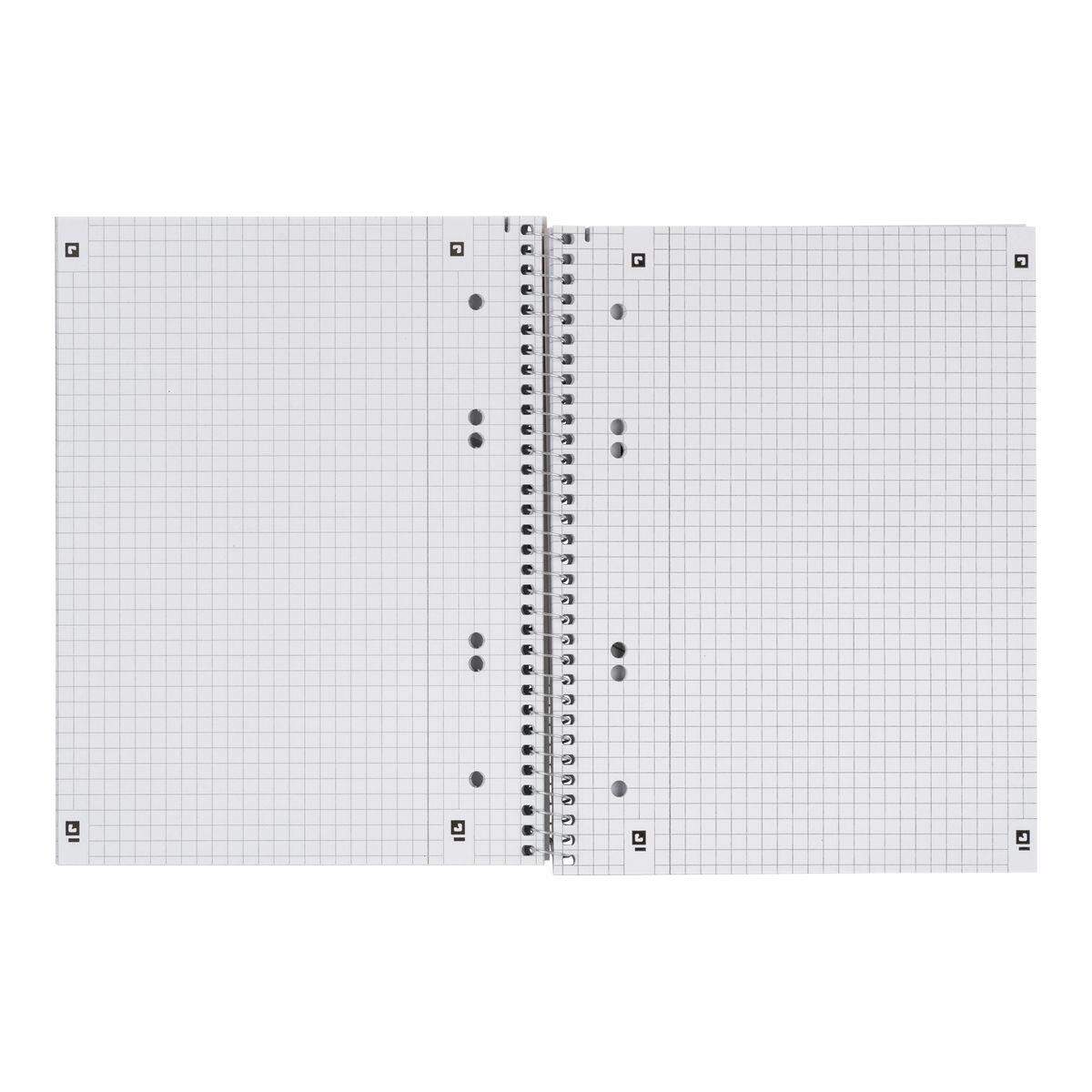 Oxford Recycling Collegeblock A5+, 80 Blatt, kariert mit Rand links, 90 g/m², 6fach gelocht