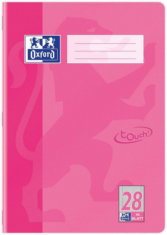 Oxford Schulheft Touch Lineatur 28 A4 kar., 16 Blatt Rosa