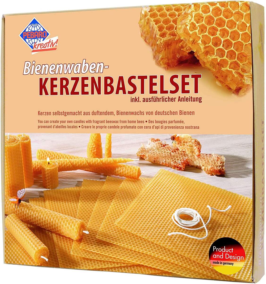 Pebaro  Bienenwaben-Kerzenbastelset