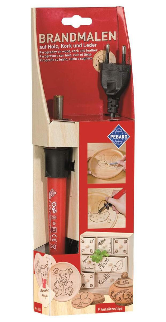 Pebaro Brandmalkolben mit 9 Aufsätzen
