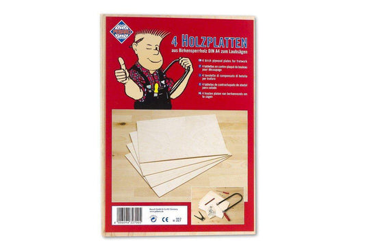 Pebaro Laubsäge Birkensperrholzplatten, 4 St. Din A4