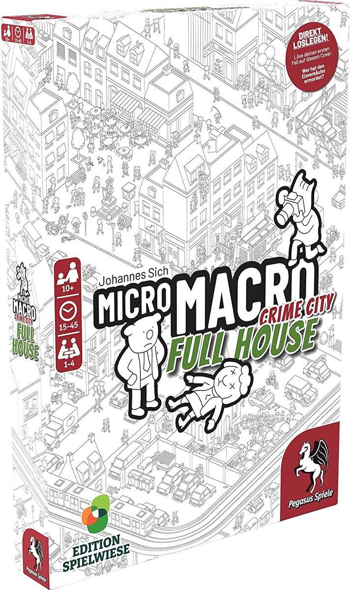 Pegasus Spiele MicroMacro: Crime City 2 – Full House (Edition Spielwiese)