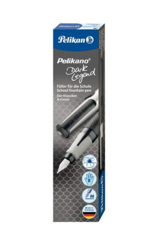 Pelikan Füller Pelikano Dark Legend für Rechtshänder, Feder M