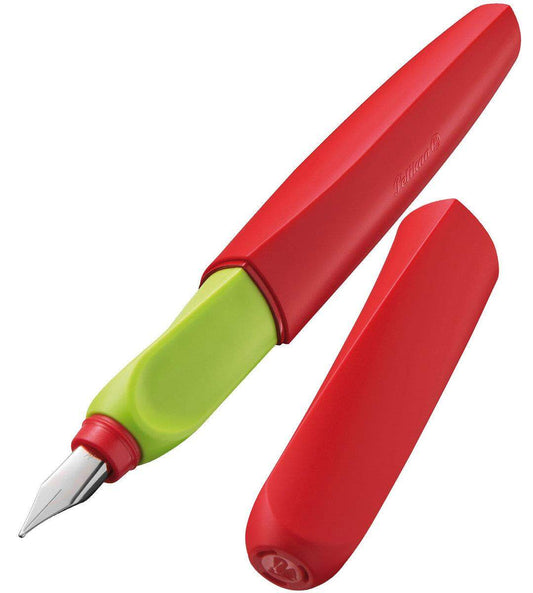 Pelikan Füller Twist Feder M, Rot/Grün, universell für Rechts- und Linkshänder