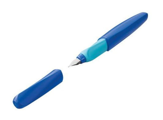 Pelikan Füller Twist Feder M, Deep Blue (Blau/Blau), universell für Rechts- und Linkshänder