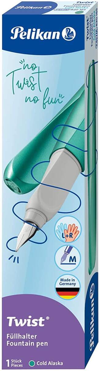 Pelikan Füllhalter Twist Cold Alaska, M-Feder, 1 Stück in Faltschachtel