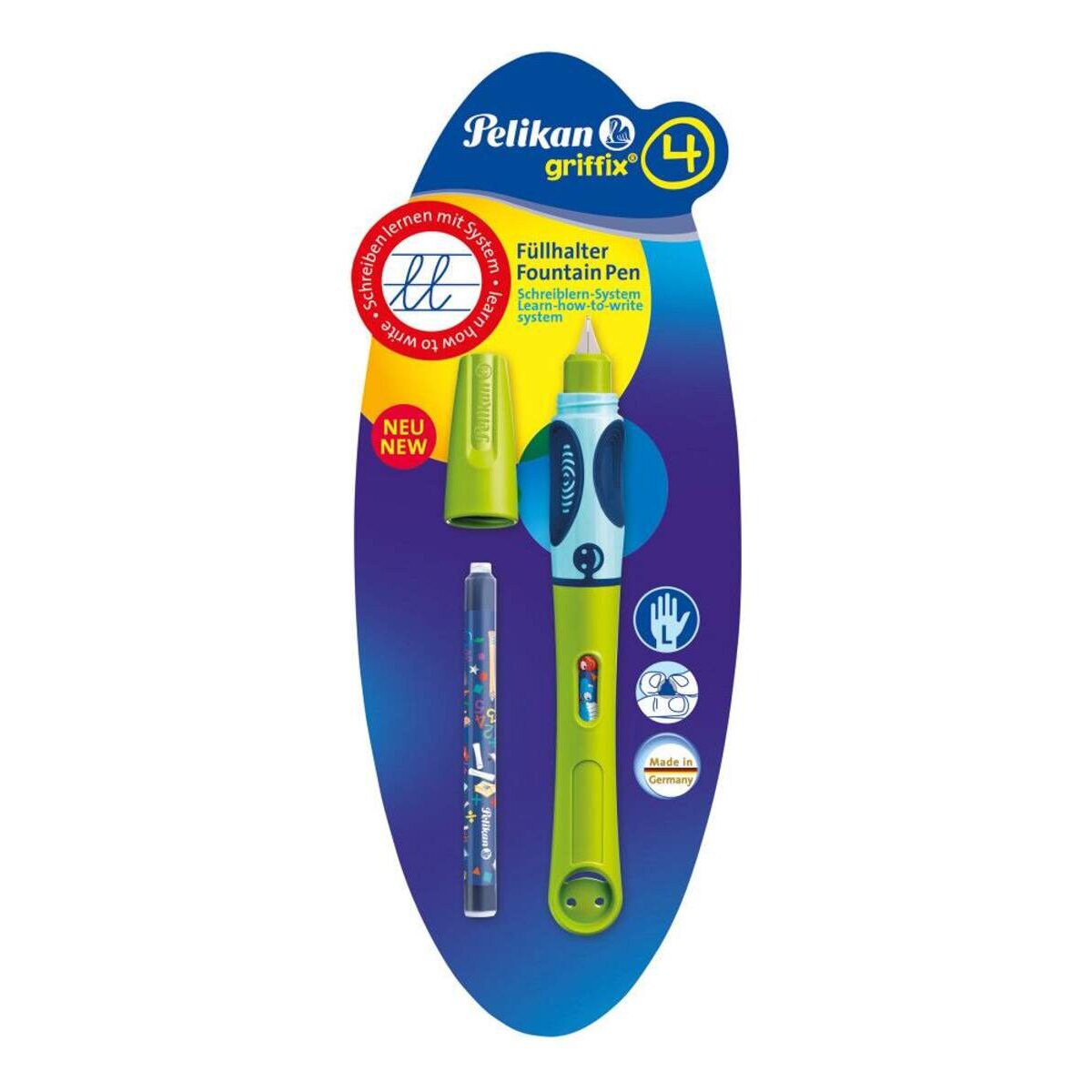 Pelikan griffix® 4 Füllhalter, grün, links