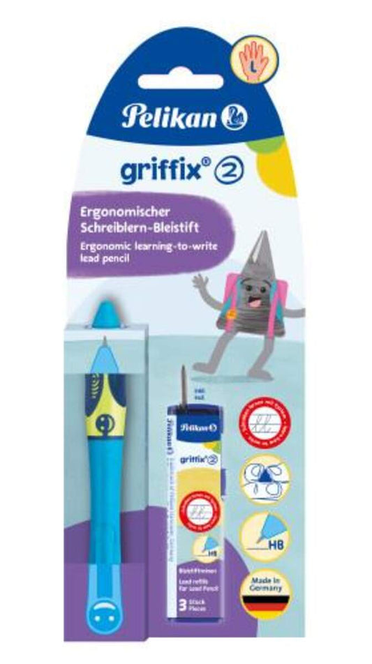 Pelikan griffix® Bleistift für Linkshänder, Neon Fresh Blue