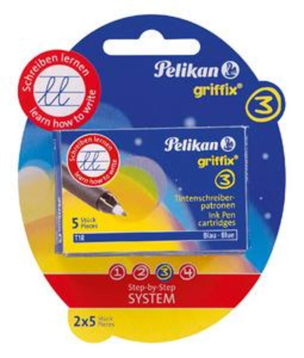 Pelikan Tintenschreiberpatronen griffix® Blisterverpackung mit 2 x 5 Tintenschreiber-Patronen Blau