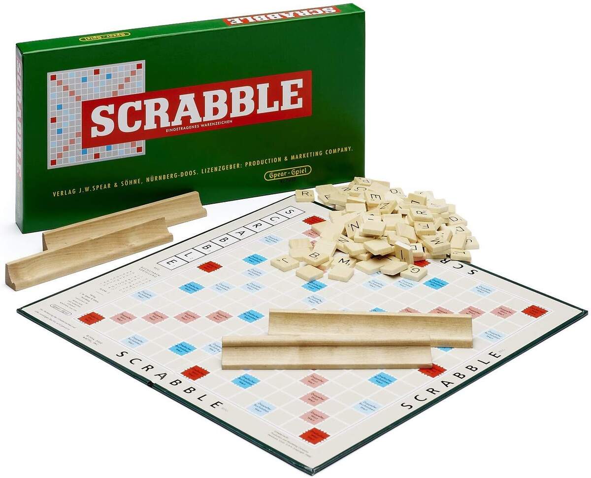 Piatnik Scrabble Jubiläumsspiel mit Holzsteinen