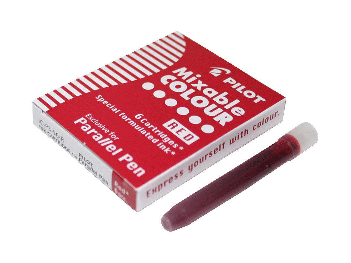 Pilot Tintenpatronen für Füllhalter Parallel Pen, rot