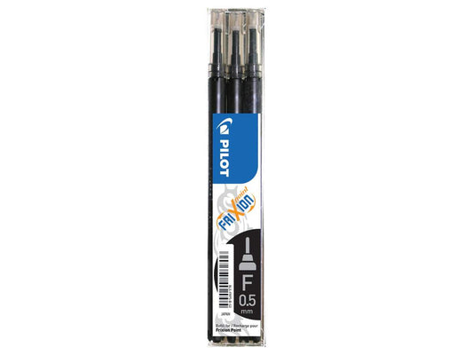 Pilot Tintenroller Set FriXion Ball Ersatzmine 0,5mm Schwarz 3 Stück
