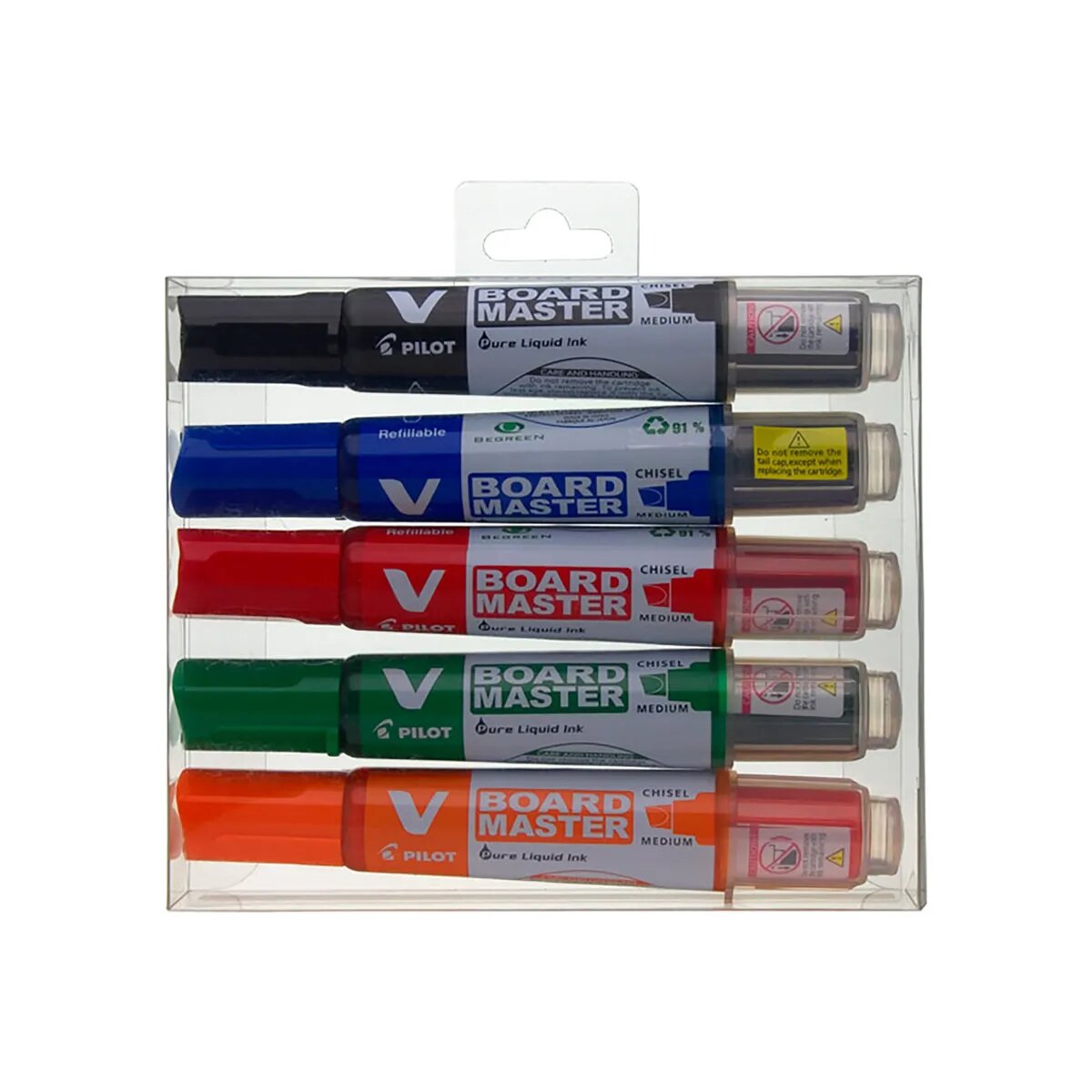 Pilot Whiteboard Marker V-Board Master 6.0 (M) BeGreen Keilspitze 5er Set