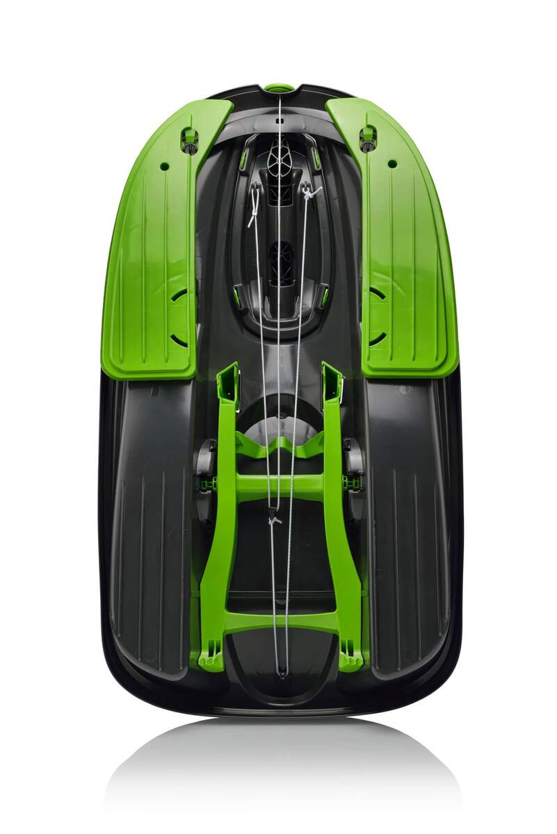 Plastkon Stratos Schlitten Lenkbob schwarz grün mystic black